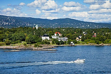 View towards Bygdoy, Oslo, Oslo Fjord, South Norway, Norway, Scandinavia, Europe