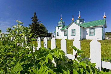 Russian Orthodox Church in Ninilchik on the Kenai Peninsula, Alaska, USA, PublicGround