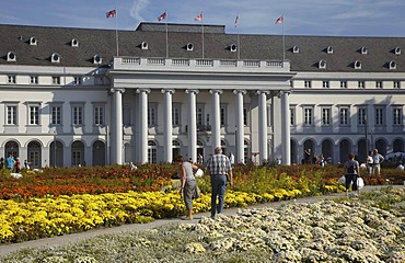 The Electoral Palace amidst the Federal Garden Show, Bundesgartenschau, Koblenz, Rhineland-Palatinate, Germany, Europe