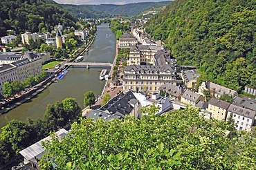 Bad Ems on the Lahn River, Rhineland-Palatinate, Germany, Europe, PublicGround