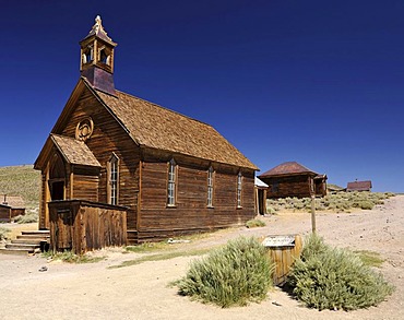 Methodist Church, ghost town of Bodie, a former gold mining town, Bodie State Historic Park, California, United States of America, USA