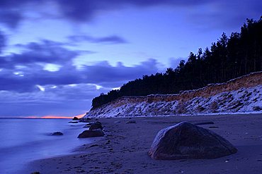 Dawn at the coast, Zudar, Ruegen, Mecklenburg-Vorpommern, Germany