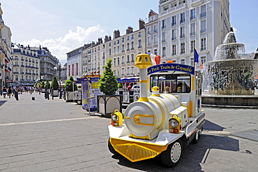 Tourist train, Place Grenette square, Grenoble, Rhone-Alpes, France, Europe