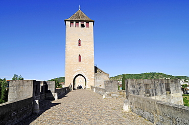 Pont Laventre bridge, Cahors, Departement Lot, Midi-Pyrenees, France, Europe