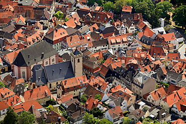 Aerial view, old town, Kronberg im Taunus, Hesse, Germany, Europe