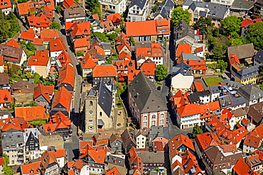 Aerial view, old town, Kronberg im Taunus, Hesse, Germany, Europe