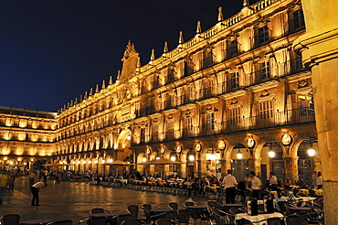 Plaza Mayor, city square, Salamanca, Unesco World Heritage Site, Castile and Leon or Castilia y Leon, Spain, Europe