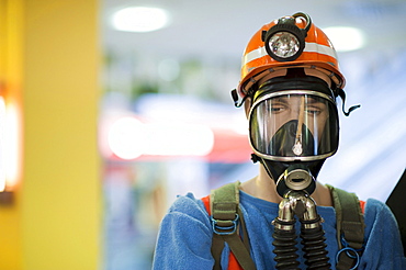 Dummy with the equipment of a mine rescuer