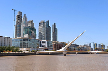 Puente de la Mujer, WomenÃ­s Bridge, Puerto Madero, Buenos Aires, Argentina, South America