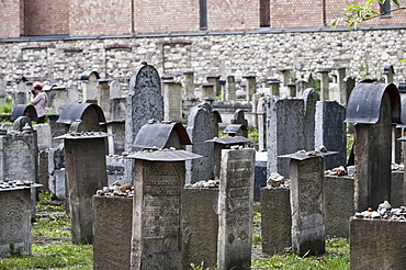 Jewish cemetery, Kazimierz Jewish Quarter, Krakow, Malopolska, Poland, Europe, PublicGround