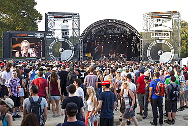 Swedish band The Sounds performing live at the Heitere Open Air festival in Zofingen, Switzerland, Europe