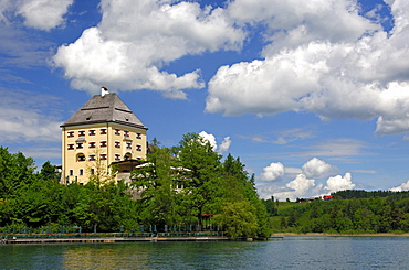 Schloss Fuschl Castle on Fuschlsee Lake, Hof, Salzkammergut, Austria, Europe