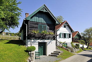 Wine growers' houses on Csaterberg mountain, Kohfidisch, Burgenland, Austria, Europe