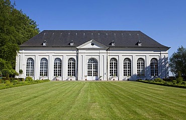 Orangery, Chateau de Seneffe castle, Seneffe, Hainaut province, Wallonia, Belgium, Europe