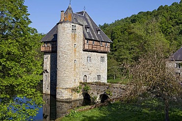 Chateau de Carondelet palace, 13th century, Crupet, Assesse, Namur province, d'Aubechies, Aubechies, Hainaut,