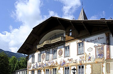 Birthplace of Ludwig Thoma in Oberammergau, Upper Bavaria, Bavaria, Germany, Europe