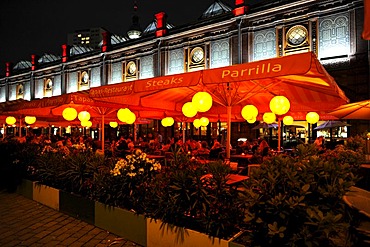 Night view, night life in Berlin, restaurants, Hackescher Markt, Mitte district, Berlin, Germany, Europe