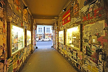 Passageway to the courtyard, Haus Schwarzenberg culture club, Hackescher Market, Cafe Central, graffiti, Mitte district, Berlin, Germany, Europe