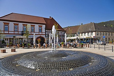 Town square, Bad Bergzabern, Deutsche Weinstrasse, German Wine Road, Pfalz, Rhineland-Palatinate, Germany, Europe