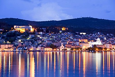 Night view, Cathedral of St. James, UNESCO World Heritage Site, Sibenik, Dalmatia, Croatia, Europe