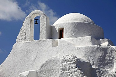 Church of Panagia Paraportiani in the old town of Mykonos, Greece, Europe