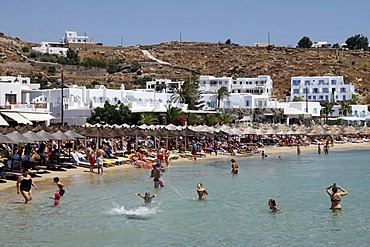 Psarou resort in the south of the island of Mykonos, Greece, Europe