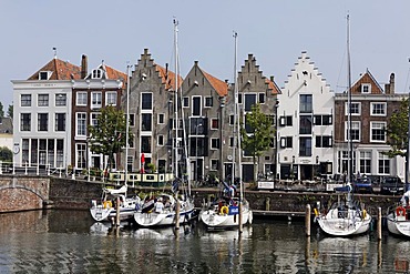 Historic warehouses at Kinderdijk, Middelburg, Walcheren, Zeeland, Netherlands, Europe