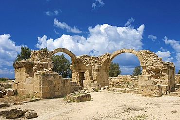 Saranda Kolones casatle, excavation site in Paphos, Southern Cyprus, Cyprus