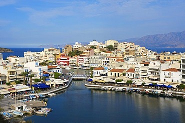 Lake Voulismeni in Agios Nikolaos, Crete, Greece, Europe