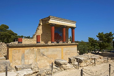 Archaeological excavations of the Minoan palace at Knossos, Heraklion, Crete, Greece, Europe