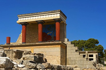 Archaeological excavations of the Minoan palace at Knossos, Heraklion, Crete, Greece, Europe