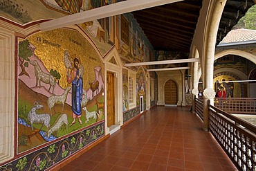 Mosaics in Kykkos Monastery, Troodos Mountains, Southern Cyprus, Cyprus