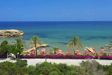 Beach west of Girne, Keryneia, Northern Cyprus, Cyprus