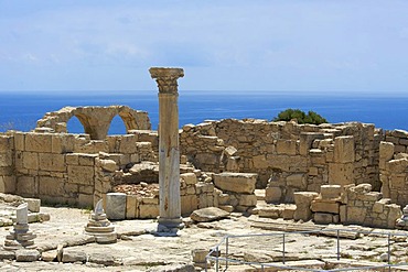 Ruins of the early Christian basilica at Kourion, South Coast, southern Cyprus