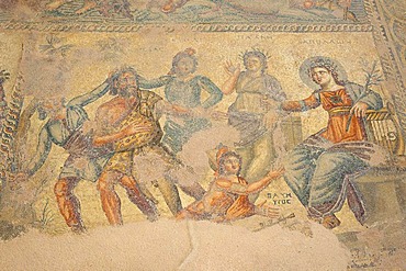 Mosaic in the archaeological site of Pafos, Paphos, southern Cyprus