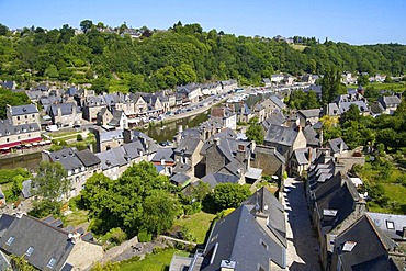 View from the Viaduct, Dinan, Brittany, France, Europe