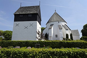 Round church, Bornholm, Denmark, Europe