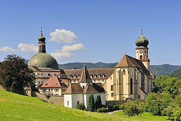 The Benedictine monastery of St. Trudpert in the Muenster tal valley, Breisgau, Black Forest, Baden-Wuerttemberg, Germany, Europe