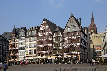 Ostzeile, Roemerberg, east side of the old town square, Frankfurt am Main, Hesse, Germany, Europe