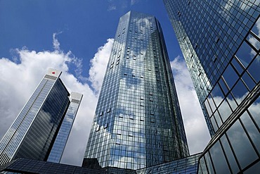 Skyscrapers, Deutsche Bank Building, DEKA Tower, Frankfurt am Main, Hesse, Germany, Europe