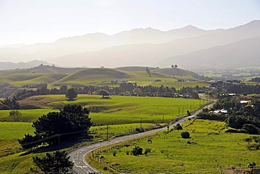 Mountain scenery in the Seaward Kaikoura Ranges, Kaikoura, South Island, New Zealand