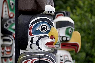 Totem, totem Pole, Stanley Park, Vancouver, British Columbia, Canada, North America