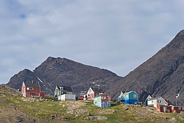 Houses, Tasiilaq, also known as Ammassalik, East Greenland, Greenland