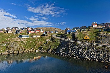 Houses, Tasiilaq or Ammassalik, East Greenland, Greenland