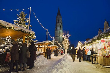 Christmas markets in winter, Landshut, Lower Bavaria, Bavaria, Germany, Europe