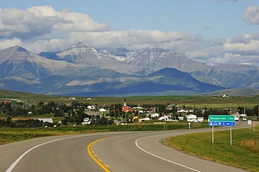 Where the prairie meets the Rocky Mountains, Waterton Lakes National Park, Alberta, Canada