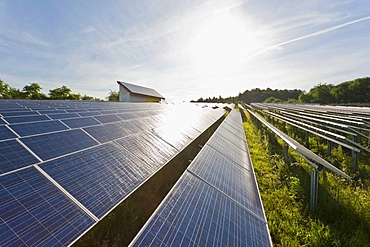 Solar panels, solar modules near Winnenden, solar power, photovoltaics, Baden-Wuerttemberg, Germany, Europe