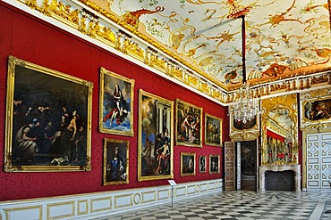 Great Gallery on the first floor, Neues Schloss Schleissheim Palace, Oberschleissheim near Munich, Upper Bavaria, Bavaria, Germany, Europe