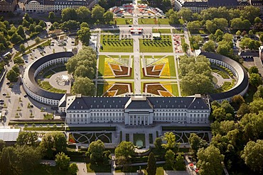 Aerial view, Bundesgartenschau horticulture show, BuGa 2011, Electoral Palace, Koblenz, Rhineland-Palatinate, Germany, Europe