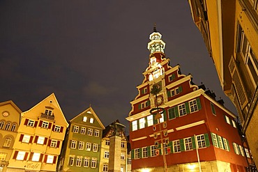 Town Hall Square with the Old Town Hall, Esslingen am Neckar, Baden-Wuerttemberg, Germany, Europe